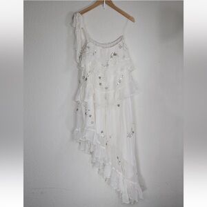 Rococo Sand Star Light One Shoulder Dress White Size XS Womens